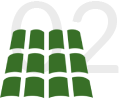 Grünes Hausdach-Icon