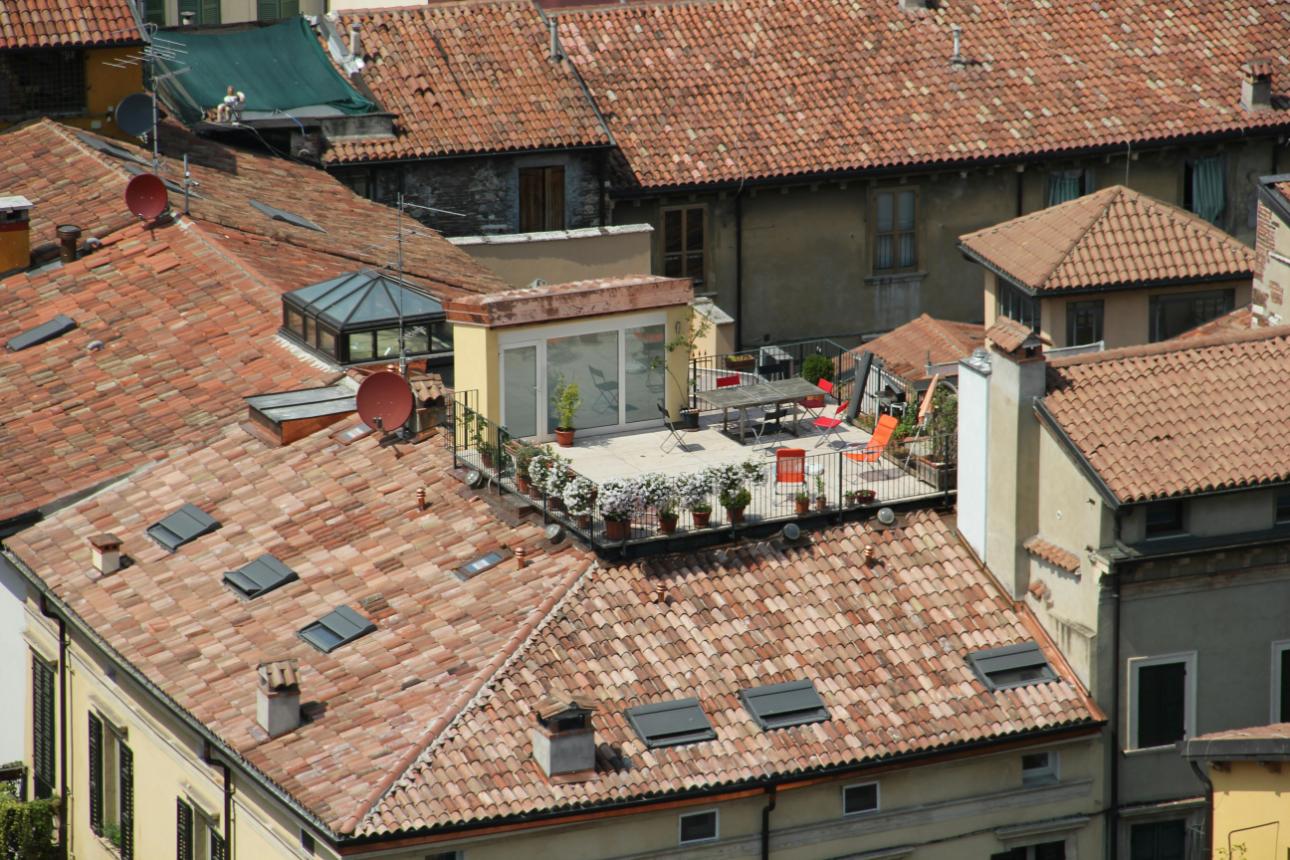 Rooftop terrace with chairs